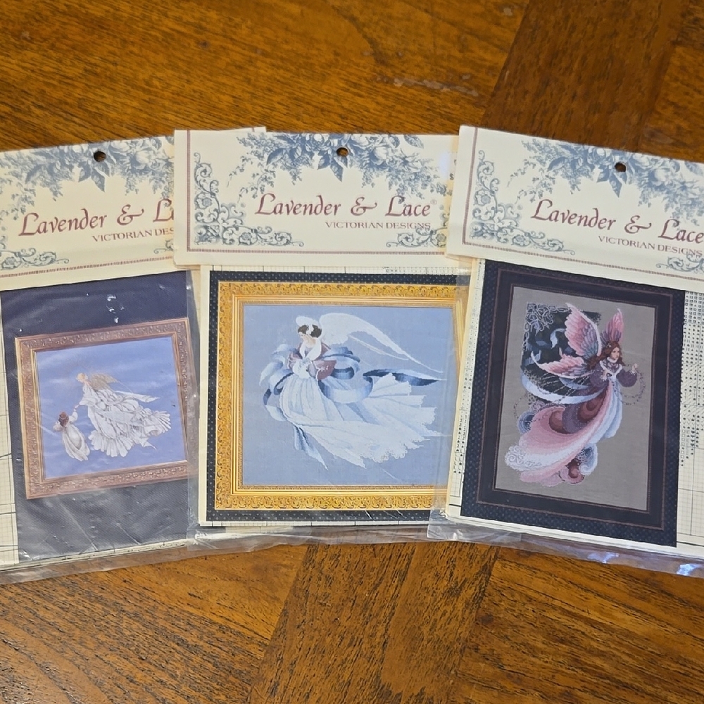 Lavender & Lace Victorian Cross Stitch Patterns BUNDLE#1